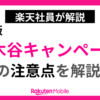 三木谷キャンペーンの注意点を解説