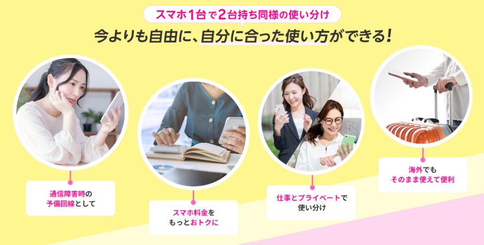 デュアルSIMの活用事例