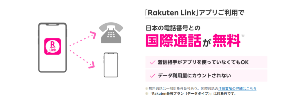 Rakuten Linkアプリなら国際電話0円